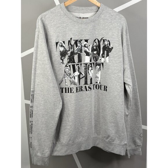 Taylor Swift Eras Tour 2023 Sweatshirt Men’s XL Grey Pullover Crew Neck Concert - Picture 1 of 16